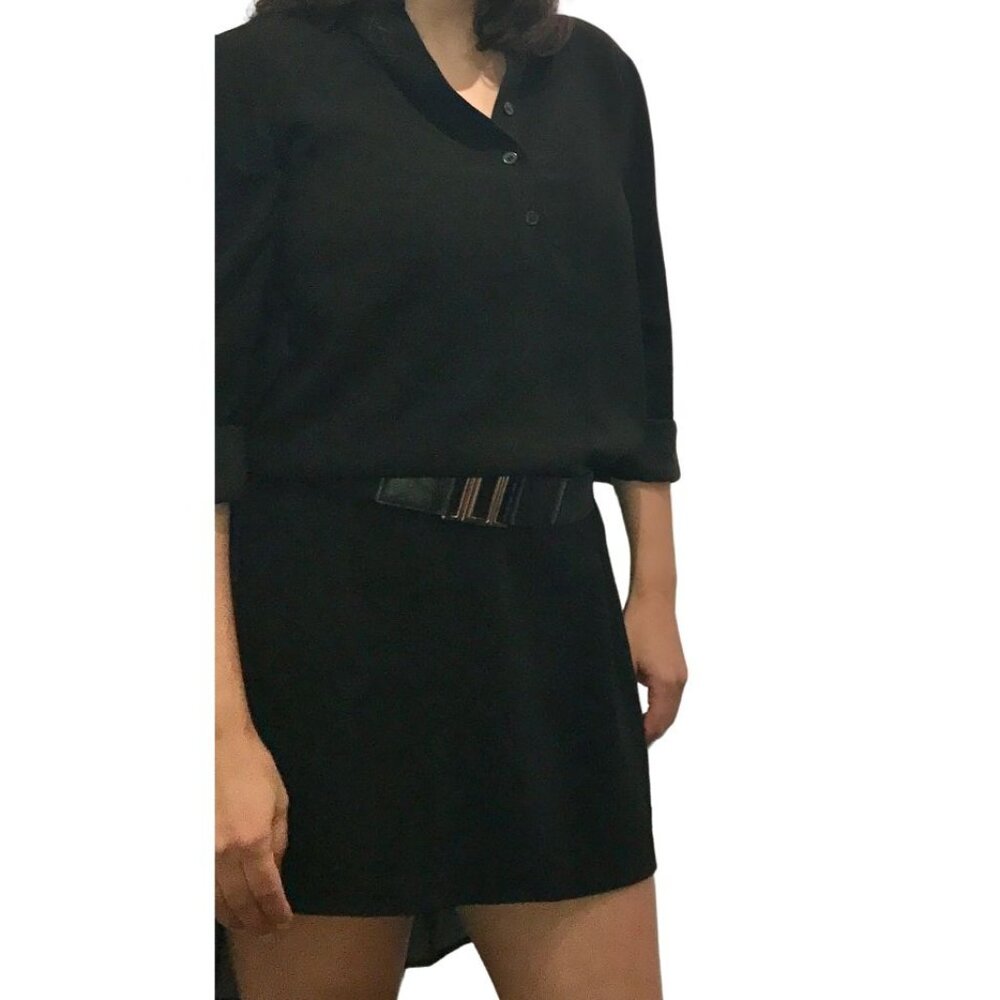 EUC Ann Taylor Factory Mini Black Shirt Dress - XS